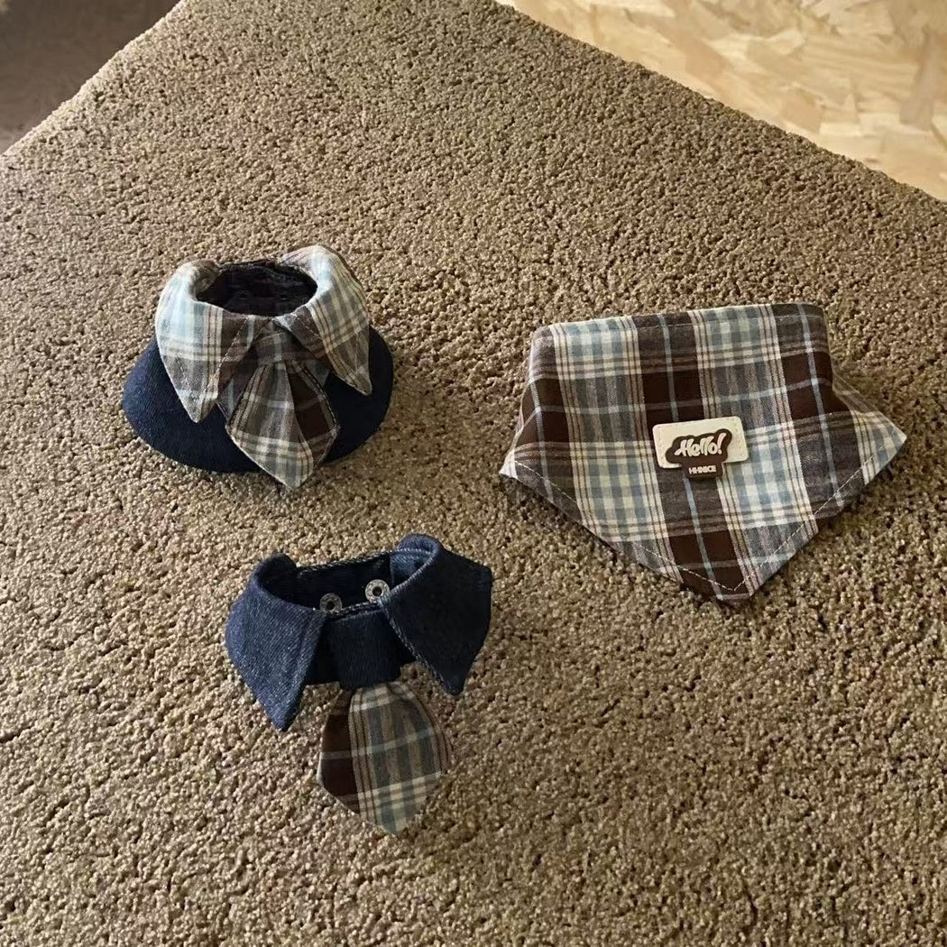 Ozzie - Plaid Dog and Cat Neckwear Bandana Collar