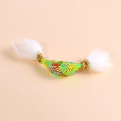 Moo - Fluffy Tail Cone Shape Interactive Cat Toy