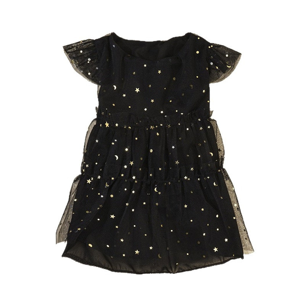 Ozzie - Decorative Black Pet Dress with Tulle Trim