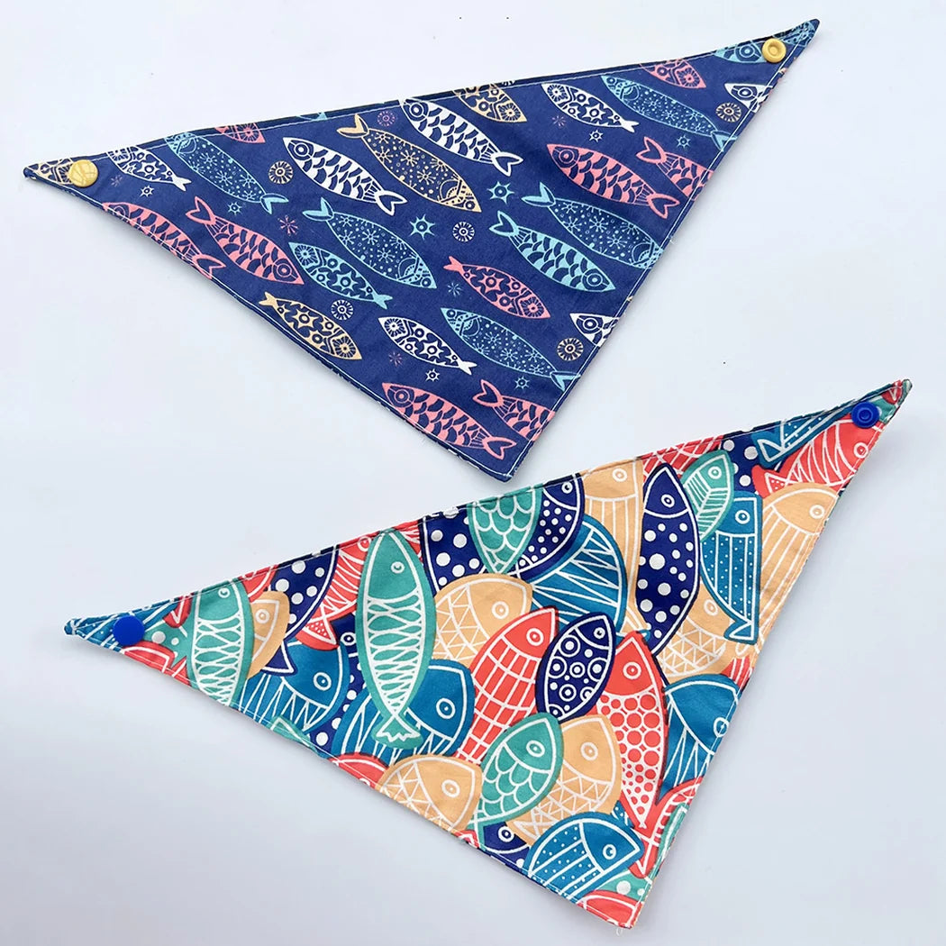 Mokka -  Colorful Fish Print Pet Neckwear