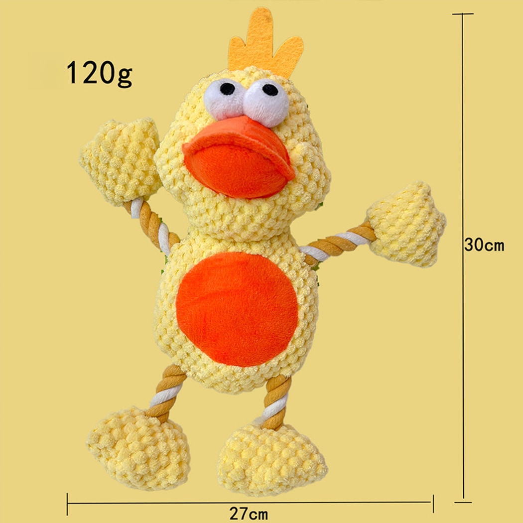 Petkin - Duck Character Dog Squeaky Plush Toy