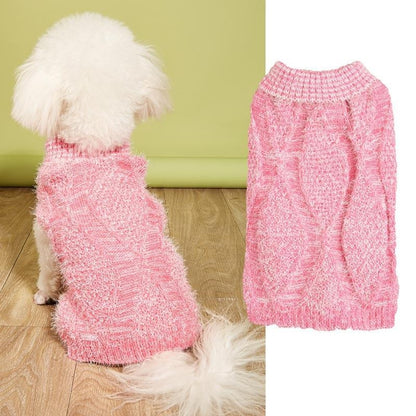 Ozzie - Cable Knit Turtleneck Everyday Dog Sweater