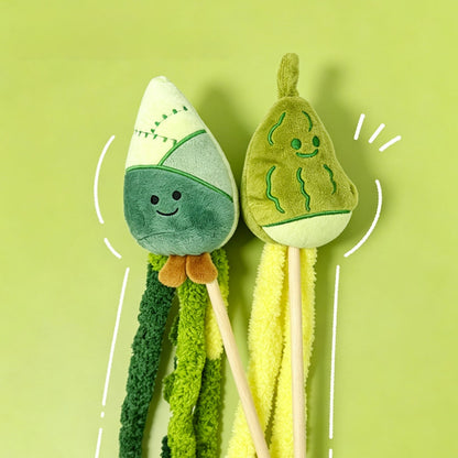 Moo - Playful Vegetable Theme Cat Wand Toy
