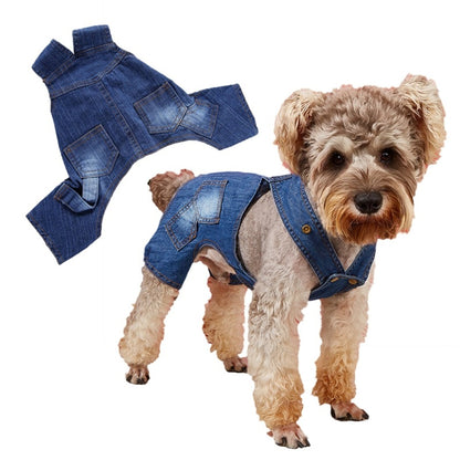 Ozzie - Button Denim Look Dog Apparel