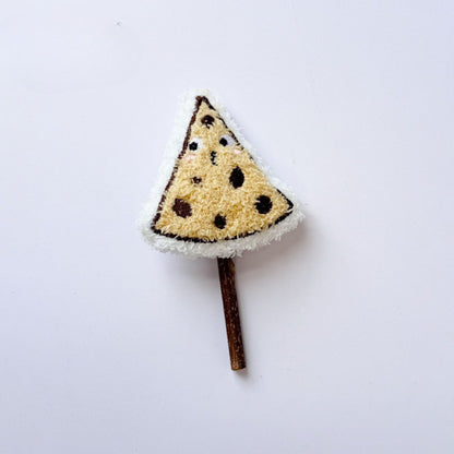 Moo plush cat stick toy with visible tag and soft plush material