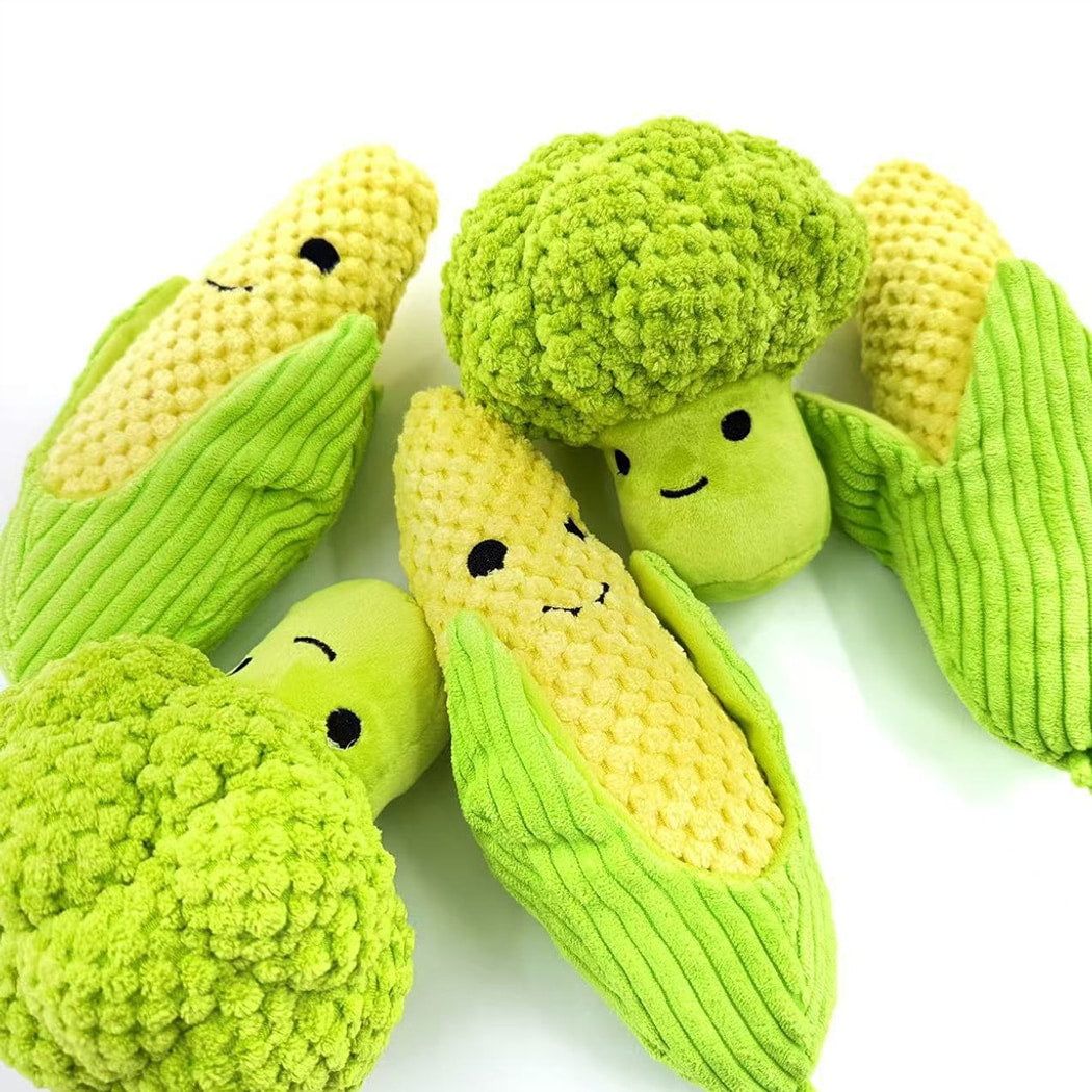 Petkin - Vegetable Character Plush Play Dog Toy