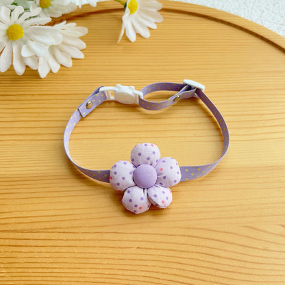 Mokka - Cartoon Floral Detail Adjustable Cat Collar