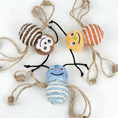 Moo - Striped Bee Shape Plush Cat Toy