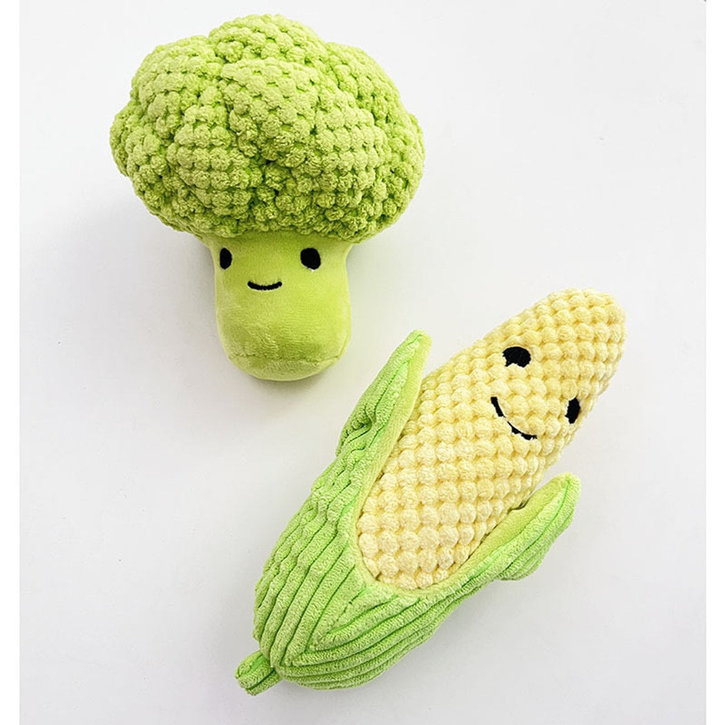 Petkin - Vegetable Character Plush Play Dog Toy