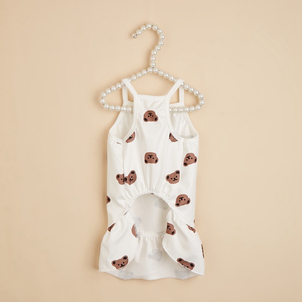 Ozzie - Bear Print Tank Top Style Pet Dress