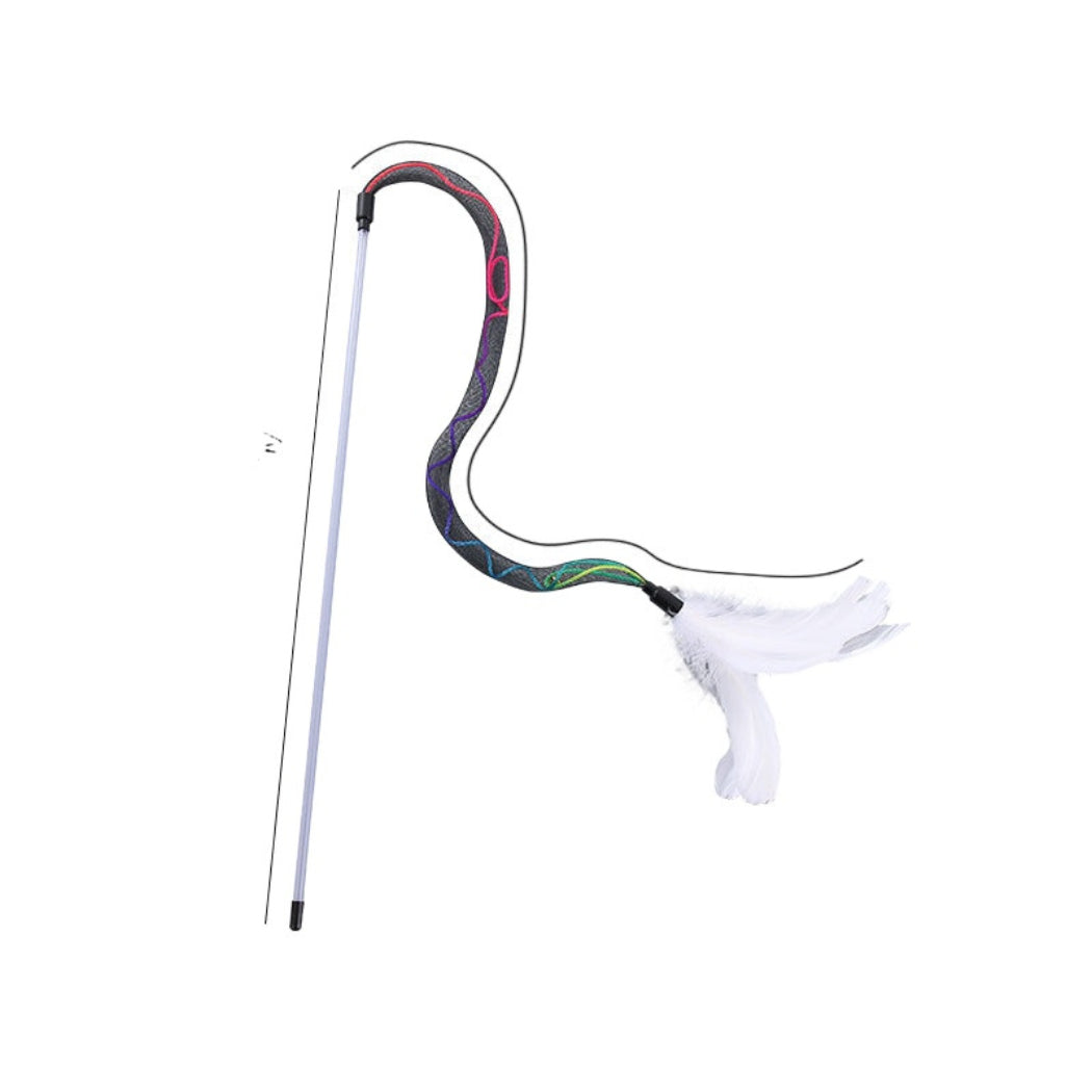 Moo - Feather Bell Wand Cat Toy