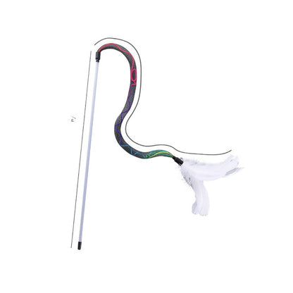Moo - Feather Bell Wand Cat Toy