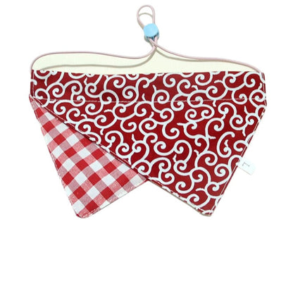 Mokka - Swirling Gingham Layered Bib Pet Neckwear