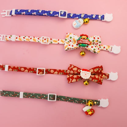 Christmoo - Cartoon Christmas Bow Tie Pet Collar