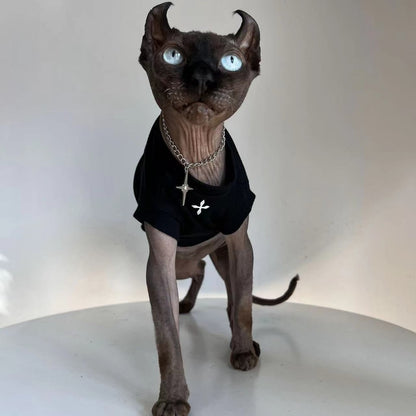 Ozzie - Simple Cross Detail Sleeveless Cat Vest