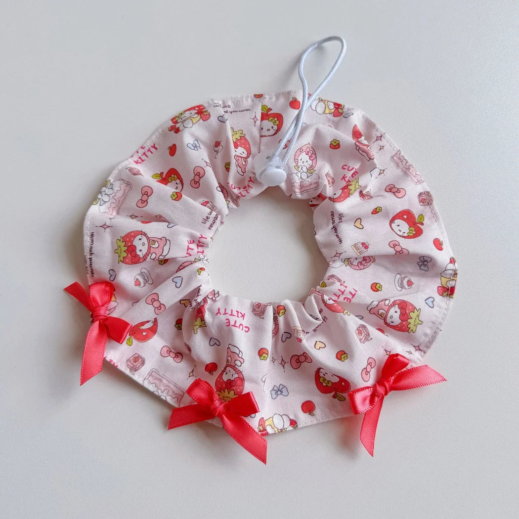 Mokka - Ruched Patterned Bow Pet Neckwear