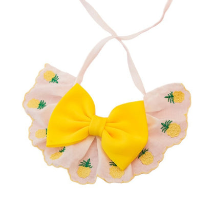 Mokka - Scalloped Floral Cat Neck Scarf Collar