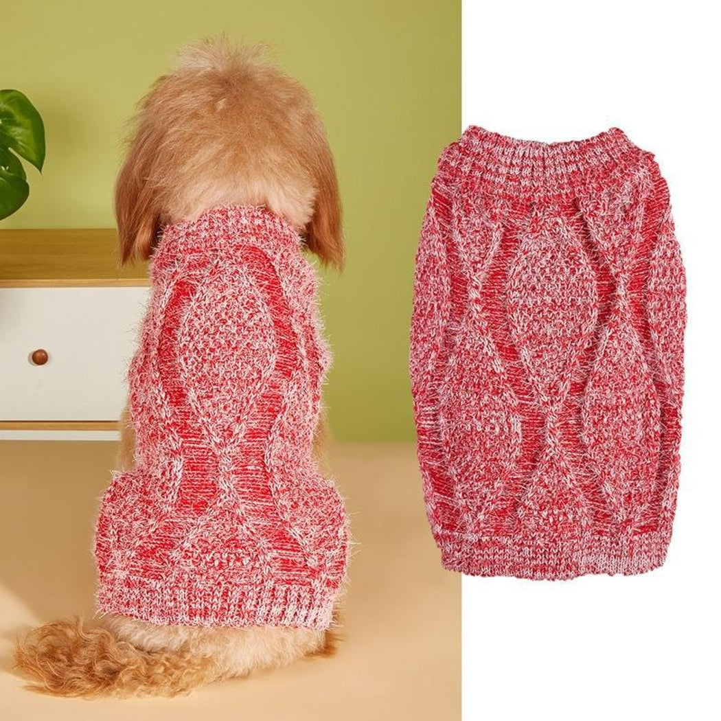 Ozzie - Cable Knit Turtleneck Everyday Dog Sweater