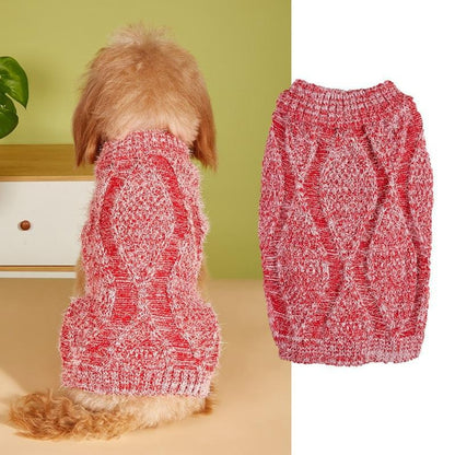 Ozzie - Cable Knit Turtleneck Everyday Dog Sweater