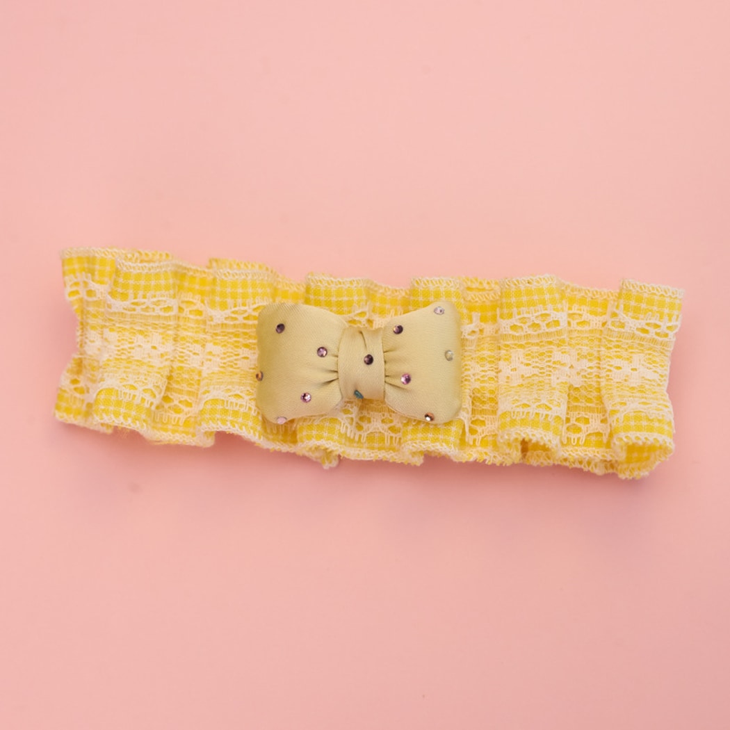Mokka - Ruffled Lace Bow Decorative Cat Collar