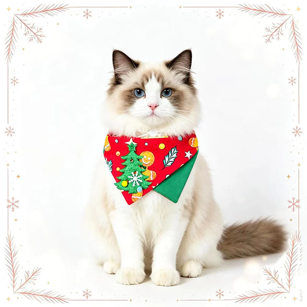 Mokka - Christmas Print Bandana Pet Neckwear