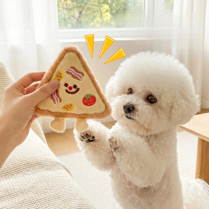 Petkin Pizza Slice Plush Dog Toy