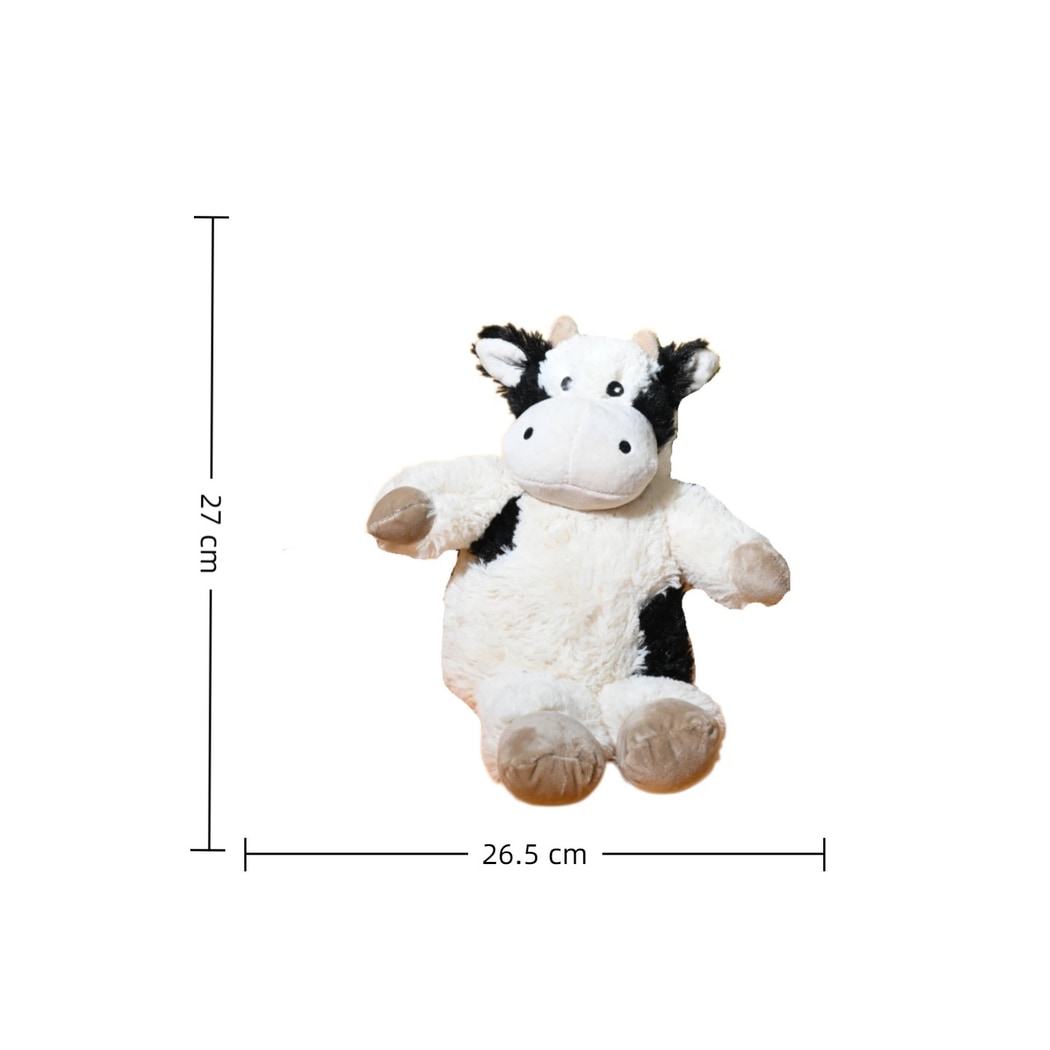 Petkin - Squeaky Cow Stuffed Play Dog Plush Toy