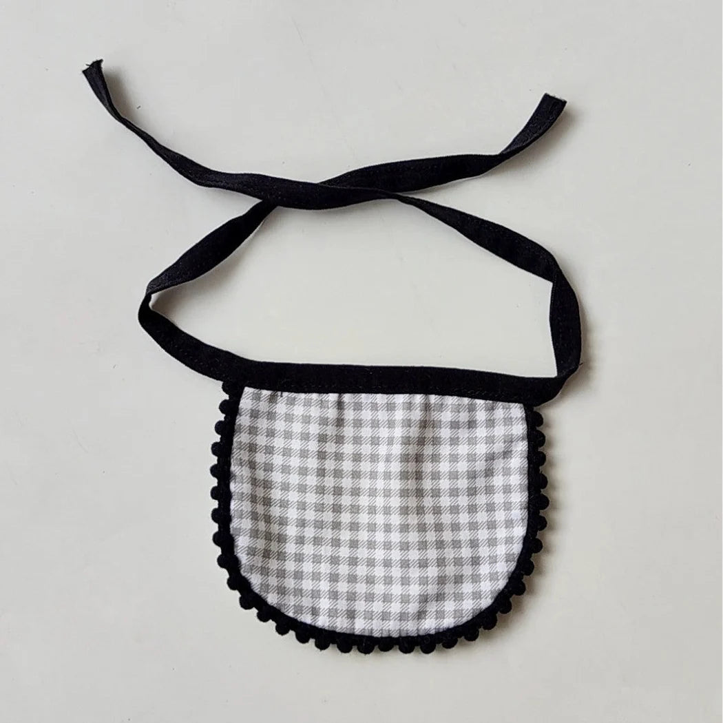 Mokka - Gingham Check Tie Bib Pet Neckwear