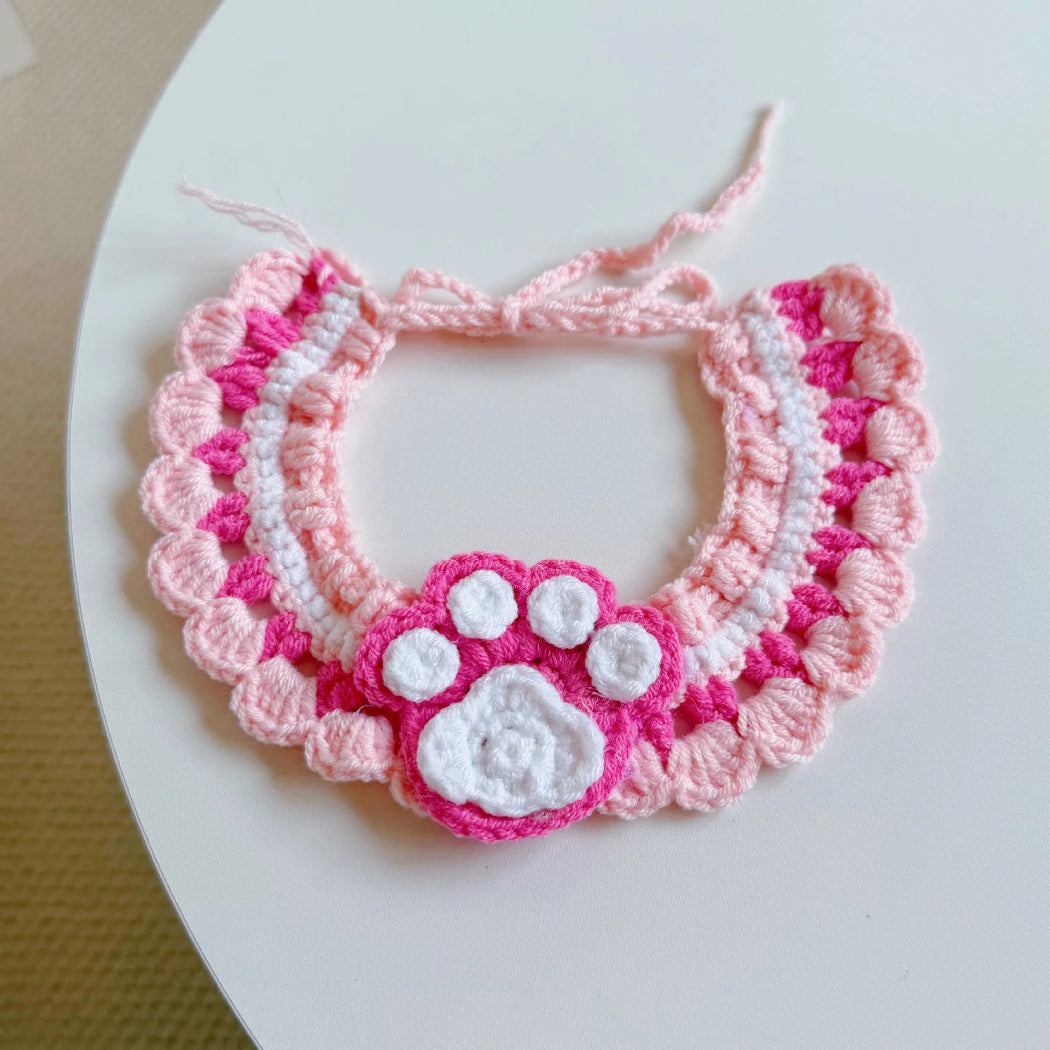 Mokka - Paw Design Crochet Cat Collar