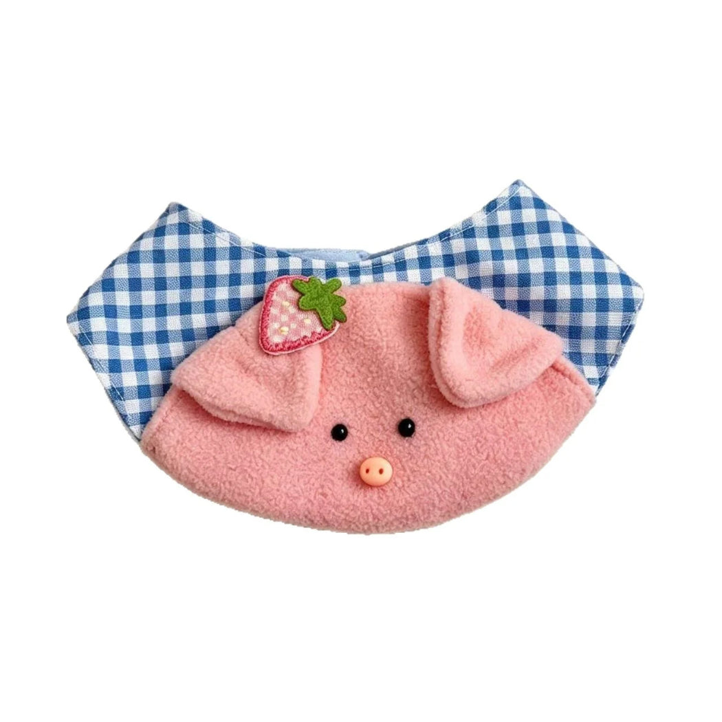 Mokka - Pig Strawberry Scalloped Pet Bib