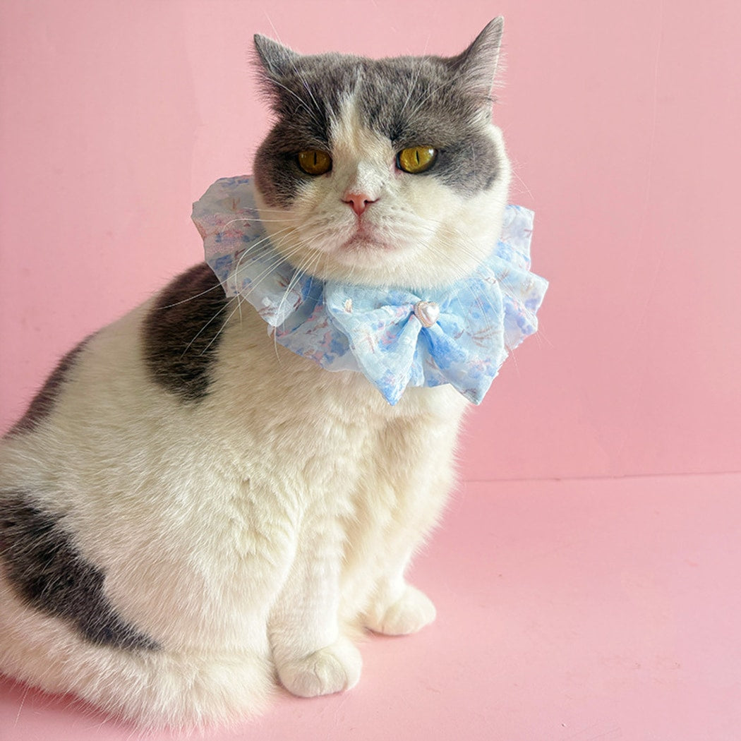 Mokka - Pastel Floral Bow Cat Collar