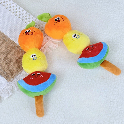 Petkin - Playful Fruit Skewer Crinkle Plush Dog Toy