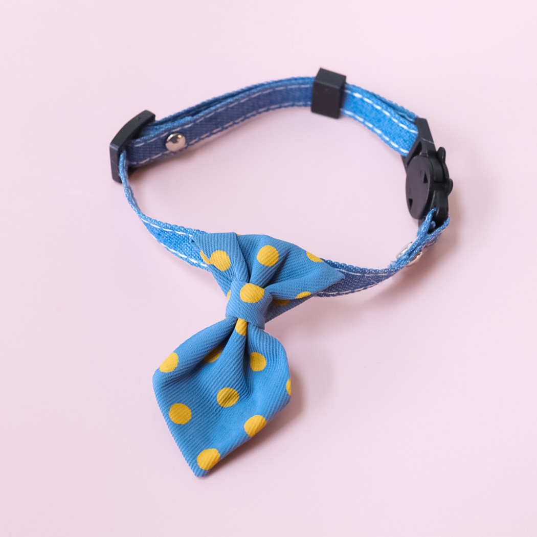 Mokka - British Style Polka Dot Bell Cat Collar