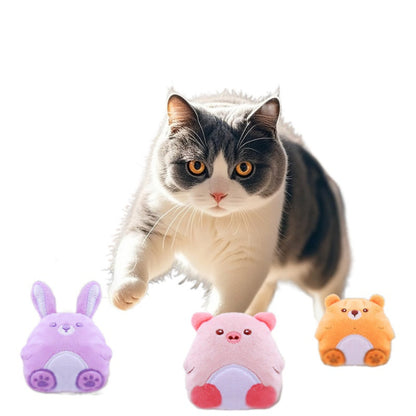 Moo - Rounded Plush Animal Character Cat Toy