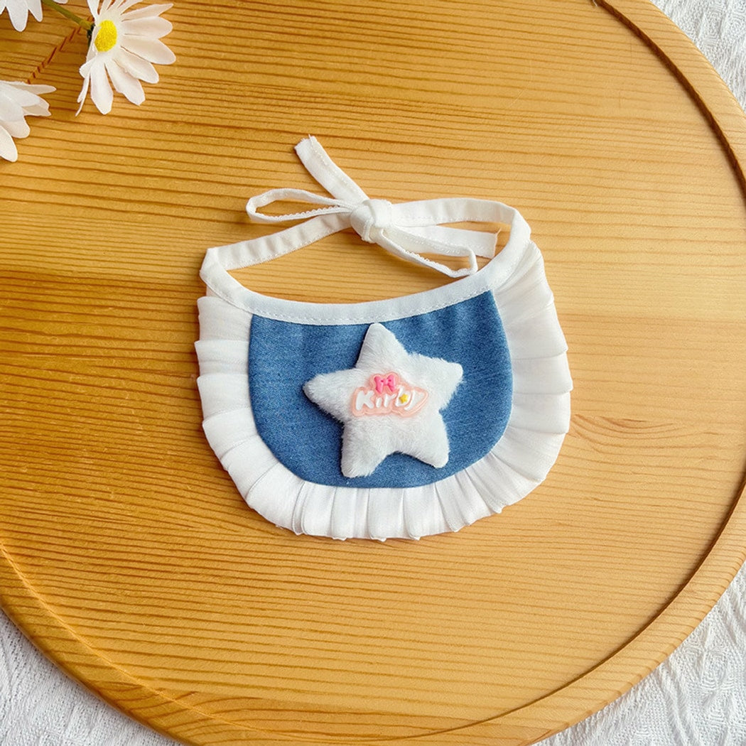 Mokka - Denim Style Star Decorative Pet Bib