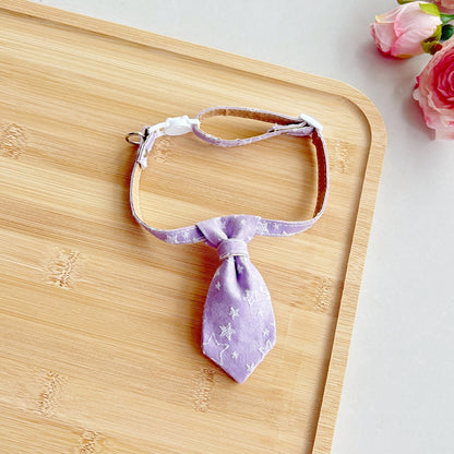 Mokka - Star Print Tie Style Cat Neck Collar