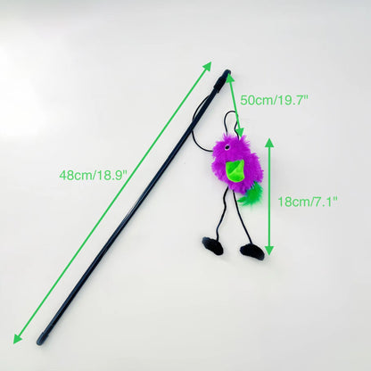 Moo - Feathered Bird Cat Wand – Interactive Teaser Toy for Active Play