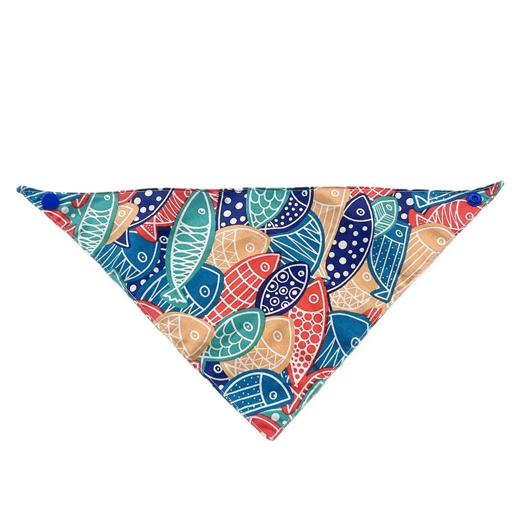 Mokka -  Colorful Fish Print Pet Neckwear