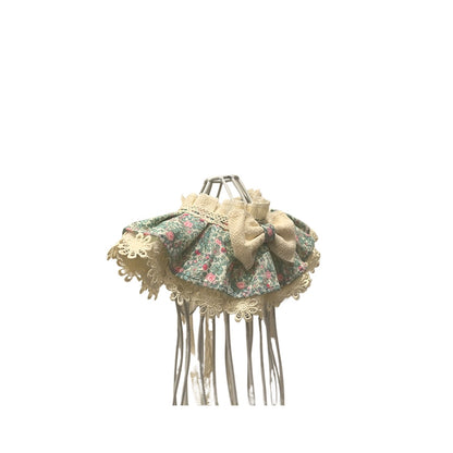Mokka - Floral Bow Bib Pet Neckwear