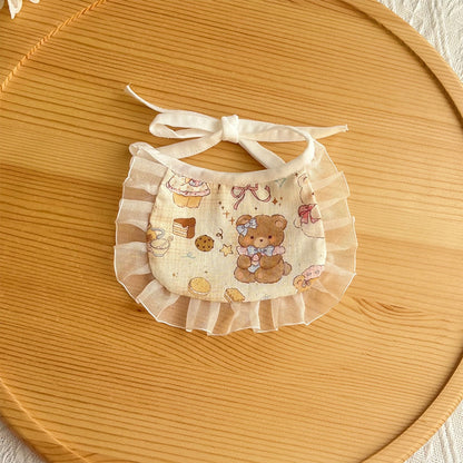 Mokka - Cute Ruffle Trim Pet Bib