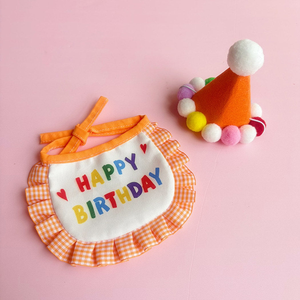 Mokka - Birthday Lettered Pet Party Bib and Hat