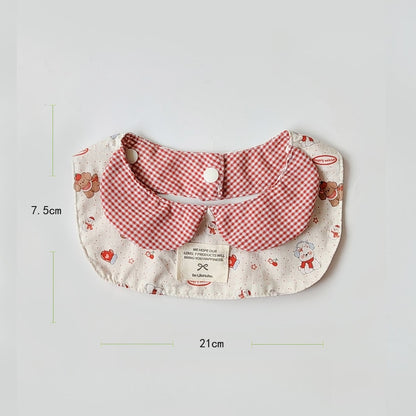 Mokka - Plaid Cartoon Pet Bandana Collar and Bib