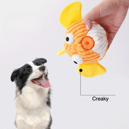 Petkin – Sea Animal Squeaky Plush Dog Toy