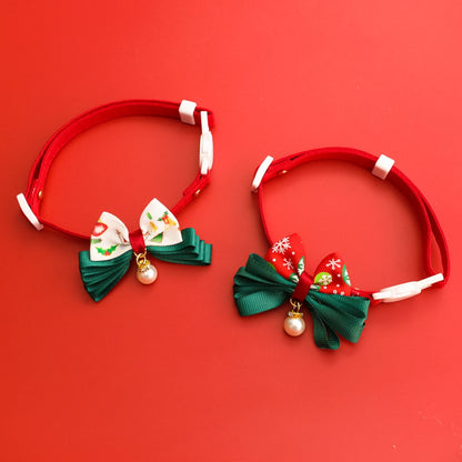 Christmoo - Decorative Christmas Bow Pet Collar