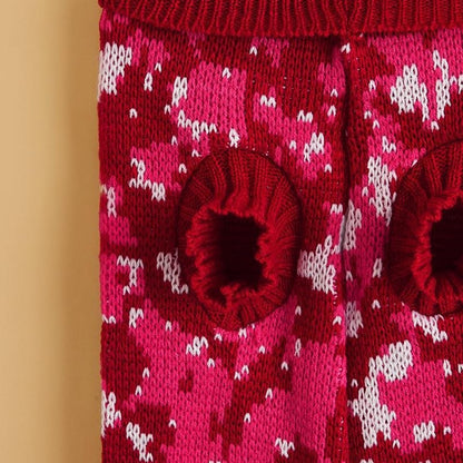Ozzie - Snowflake Pattern Knit Look Pet Sweater