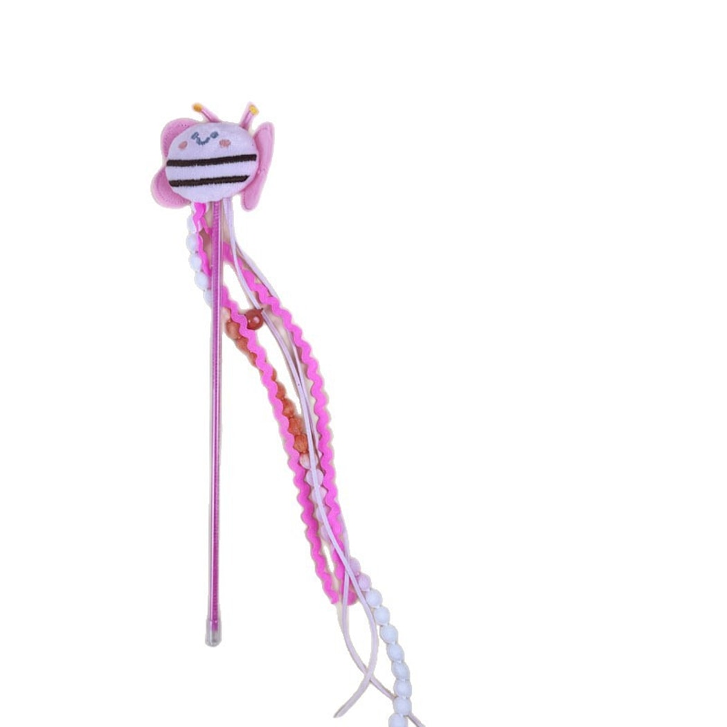 Moo - Bee Shaped Plush Cat Teaser Wand Toy