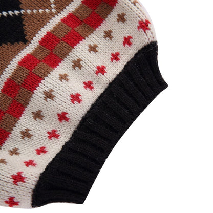 Ozzie - Plaid Pattern British Style Dog Sweater
