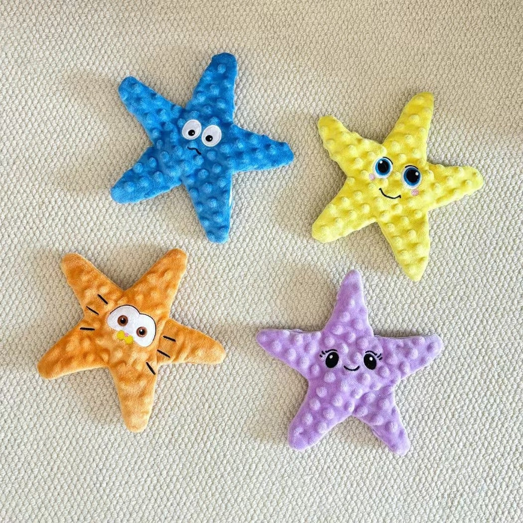 Petkin - Starfish Character Interactive Squeaky Dog Toy