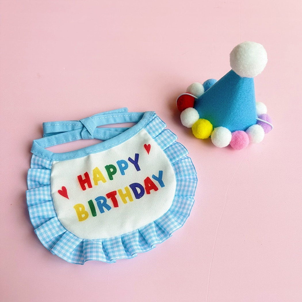 Mokka - Birthday Lettered Pet Party Bib and Hat