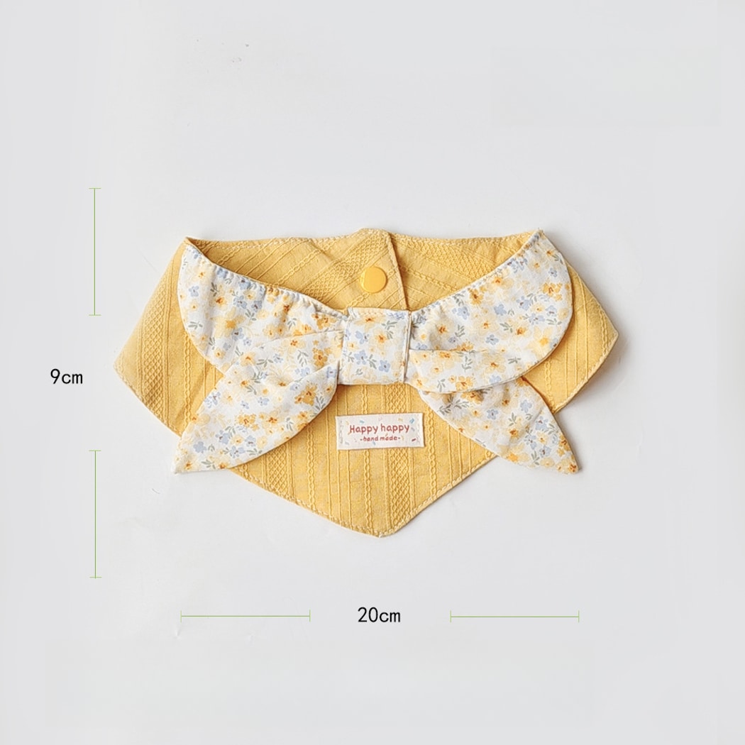 Mokka - Yellow Tones Floral Pattern Pet Bib